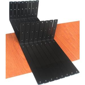 16 Pack - L 16" x H 8" x W1.5, 5mm Thick Black L Shelf Bracket, Iron Shelf Brackets, Metal Shelf Brackets, Floating Shelf, Shelf Supports with Screws