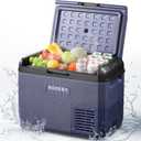 BODEGA12 volt Car Refrigerator -32 QT Portable Freezer IPX4 Waterproof Car Fridge Electric Cooler Ultra-Quiet for Truck Van Camping Travel 12/24V DC 110~240 Volt AC,-4~68