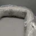 Upholstered Dining Chairs with Casters, Modern Barrel Side Armchair with Rollers for Dining Room, Bedroom, Kitchen, Reading Room, Linen, Set of 1