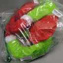 Green Monster Christmas Decorations, 5.2FT Christmas Tree Decor, Pose-able Xmas Stuffed Green Santa Body for Outdoor Indoor Yard Lawn Decoration (Red)