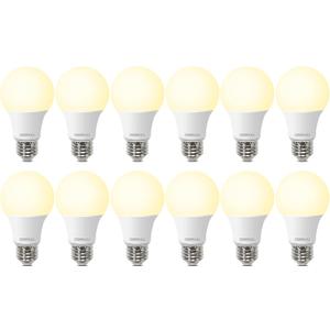 DEGNJU LED Light Bulbs, 60 Watt Equivalent LED Bulbs A19, 2700K Soft White, 800 Lumens, E26 Standard Base, Non-Dimmable, 8W Warm White LED Bulbs for Bedroom Living Room, 12 Pack
