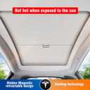 Folding Car Roof Window Sun Shade UV Rays Protection Retractable Sunroof Roof Sunshade for Tesla Model Y