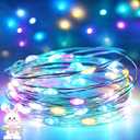4-Pack Easter Lights Battery Operated, Pastel Fairy Lights with Timer, Waterproof 16FT 50LED Christmas String Light Indoor Outdoor for Easter Home Bedroom Christmas Centerpiece Decoration (Multicolor)