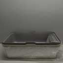 2 Pack Stainless Steel Cat Litter Box with Lid, XL Extra Large Metal Box for Big Cats, 24" L x 16" W x 12" H, Enclosed Litter Box High Sided, Non-Sticky, Include Litter Scoop (Dark Gray & Light Gray)