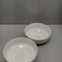 MALACASA Large Serving Bowls - 60 OZ (8") Salad Bowls Set of 2, White Mixing Bowls for Kitchen, Soup, Pasta and Dinner, Large Salad Bowls Set, Dishwasher & Oven Safe, Series REGULAR