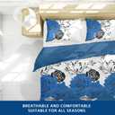Deepsleep Twin Size Bedspread Set 9 Pieces, Blue Rose
