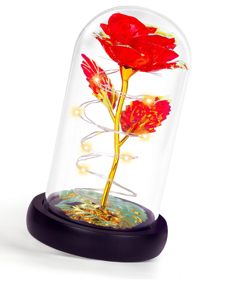 Childom Mothers Day Flowers Gifts for Mom from Daughter Son,Birthday Gifts for Women Mom Grandma Wife,Flowers for Delivery Prime,Rotating Purple Light Up Rose in A Glass Dome,Wedding Valentines Gifts
