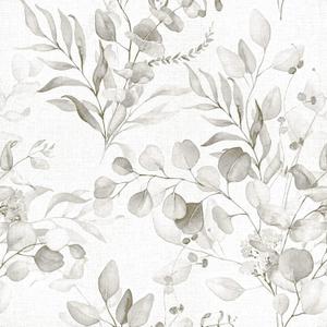 Naphite Floral Wallpaper Peel and Stick Wallpaper for Bedroom Grey Floral Boho Contact Paper for Cabinets Drawer Self Adhesive Removable Farmhouse Contact Paper Eucalyptus Leaf Nursery 17.3inW 787inL (17.3'' x 787.4''(94.59sq.ft.), Gray)