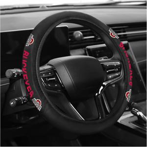 Leather Steering Wheel Cover, Black (for SANYSU)