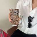 Retro Cheetah Leopard Print Phone Case for iPhone 14 Pro 6.1in,Vintage Amber Tortoise Shell Trendy Cool Girl Full Camera Protective Cover for iPhone 14pro 6.1"