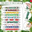 Yeaqee 48 Pcs Christmas Pens Christmas Retractable Ballpoint Pens Santa Claus Snowman Printing Pen 1.0 mm Black Gel Ink Pen for Xmas Winter Holiday Party Supplies
