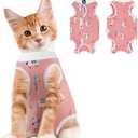 Coppthinktu Cat Recovery Suit Female, Breathable Cat Onesie After Surgery Female for Abdominal Wounds or Skin Diseases, Surgery Recovery Suit Kitten Surgical Onesie After Spay Wear Anti Licking, Size M