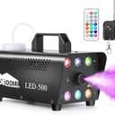 Joiedomi Halloween Fog Machine with 13 Colors, 500W Halloween Smoke Machine with 4 light modes & Wireless Remote Control for Parties Decoration Holiday Events, Wedding (Not Included Atomized Liquid)