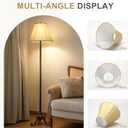 Gold Scalloepd Lamp Shades Set of 2, 6.1"Top x 13"Bottom x 9.8"High, Bell Lamp Shades for Floor Lamps Table Lamps, Medium Lampshade with Petal Edge Braid, Spider, Harp Holders Included, Easy Assembly