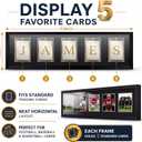 SiliFine 3 Pack Trading Card Display Frame for 5 Standard 3 x 2 Inch Cards Wall Mounted Sports Card Display Case with UV Protection Design for Baseball Basketball Football Trading Standard Cards
