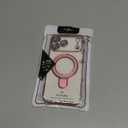 LXK Magnetic Invisible Stand for iPhone 17 Pro Max Case 6.9" Compatible with MagSafe, Military-Grade Protection, with Camera Protector, Clear Scratch-Resistant Back Cover for 17 ProMax, Pink