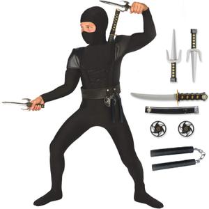 Morph Kids Ninja Costume, Ninja Costume for Boys, Halloween Costume for Boys (Small)