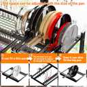 ADBIU Over Sink Dish Drying Rack (Expandable Height/Length) Snap-On Design Large Dish Drainer Storage Counter Organizer 32-40L x 12W x 34-38H (inches)