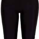 Urchics Womens Plus Size Rash Guard Capris Long Swim Shorts Tankini Bottom Sporty 5XL, Black