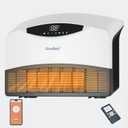 GiveBest Smart Wall Heater, 1500W Electric PTC Space Heaters for Indoor Use, Adjustable Thermostat, Remote Control, Compatible with Alexa, 24H Timer Heat for Bedroom Office Home Garage RV (White)