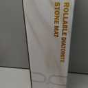 Large Stone Dish Drying Mat 23x15.3 Inch for Kitchen Counter & Sink Collapsible Quick-Dry Diatomaceous Earth Pad Eco-Friendly Absorbent Mat for Dishes Cups Bottles (White, 23" x 15.3")