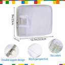 6 Packs Mesh Toy Zipper Storage Bags Sets Storage Organizer with Pockets Portable Handle for Office