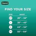 Depend Fresh Protection Adult Diapers, Incontinence Underwear for Men, Disposable, Maximum, Small/Medium, Grey, 80 Count (2 Packs of 40), Packaging May Vary