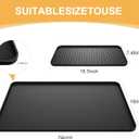 Silicone Coffee Mat, 24''x16'' Bar Mat with Detachable Dish Drying Mat - Fits Under Coffee Maker & Dish Rack