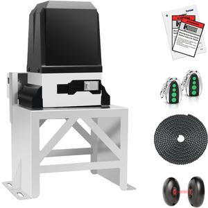 TOPENS CK2600 Automatic Sliding Gate Opener Chain Drive Industrial Commercial 1-1/4 HP Gate Motor for Heavy Driveway Slide Gates Up to 5700 Pounds, AC Powered with 20ft Roller Chain and Remote Control