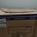 DEXI 10x14 Area Rug for Living Room, Washable Vintage Farmhouse Thin Rug Indoor Floor, Non Slip Stain Resistant Low Pile Carpet for Dining Room Bedroom Office, Brown