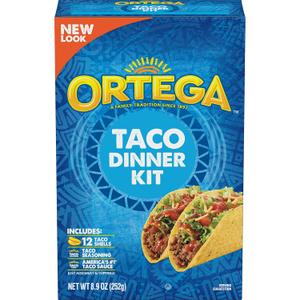 Ortega Yellow Corn Taco Dinner Kit, 12 Count BB Date Dec 17 2025