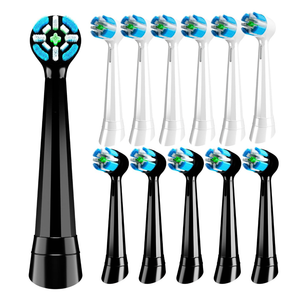 12 Pack IO Replacement Heads Compatible with Oral B iO 2 3 4 5 6 7 8 9 10 Deep Clean Series Electric Toothbrush, Toothbrush Heads Compatible with Oral B iO for Cleans Your Teeth (Black/White)