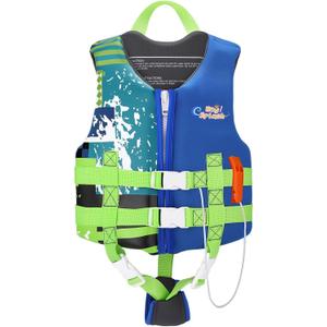 HeySplash Toddler Swim Vest, Kids Swimming Jacket Fit 30-50lbs, Child Floaties Vest wiht Safety Strap, Float Jacket for Girls/Boys on Pool,Beach,Boating, Learn to Swim Aid, Size: M(Age Recommend 3-6 Years)