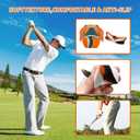 2 x Golf Training Grip Aid - Golf Swing Trainer Tool Posture, Non-Slip Swing Aid for Accuracy & Control, GolfClub Swing Grip Pad for Outdoor/Indoor Golf Grip Practice (with Storage Bag)