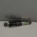 Minho Dual Rear Shock Absorbers with Adjustable Spring Preload in Heavy Iron Material Compatible with Chinese GY6 4-Stroke Engine Taotao ATV Go Kart, Black Color,250MM Length