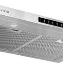 VIKIO HOME 30 Inch Under Cabinet Range Hood 900 CFM, Dual Motor Powerful Kitchen Vent Hood, Gesture & Touch Control, Ultra Quiet DC Motor, Dishwasher-Safe Filters, LED Lights, Stainless Steel