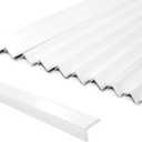 SUNWINGS 10-Pack 12 Inch Peel and Stick Aluminum Tile Trim, Decorative Kitchen Backsplash Trim Edge, Self Adhesive Tile Liner Matte White Medium