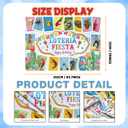 7x5ft Loteria Card Birthday Backdrop Mexican Fiesta Birthday Photography Background Mexico Loteria Cards Birthday Party Party Decorations Banner Photo Props