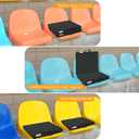 2-Pack Portable Stadium Seat Cushions with Handle, 2.2" Thick Bleacher Cushions for Adults,900D Waterproof Oxford Seat Cushion for Bleachers & Bleacher Pad for Sports Events Office Beaches (Grey)