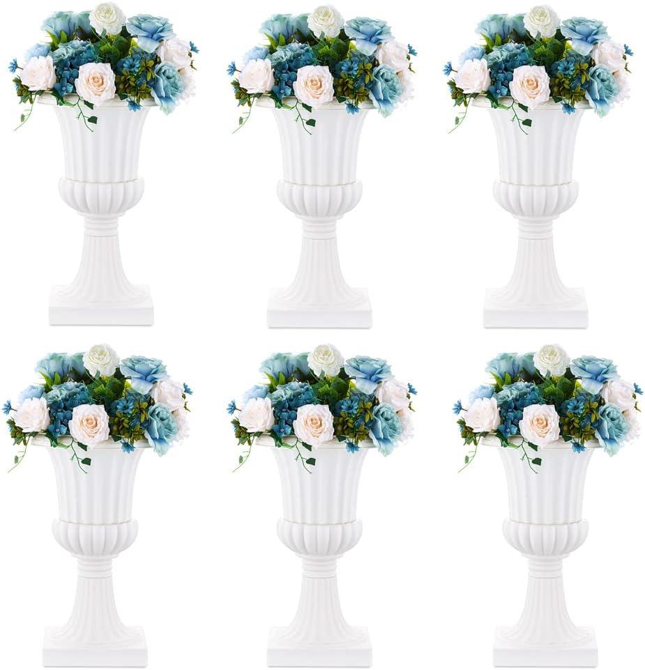 NUPTIO Plastic Classic Urn Planter: 19.7 Inch Plant Pot for Outdoor, 6 Pcs, 6 Pieces-19.7 Inch