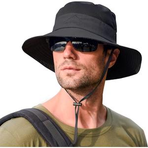 Sun Hats for Men Women Bucket Hat UPF 50+UV Protection Wide Brim with Neck Flap Hiking Beach Fishing Safari Hat