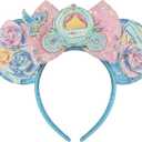 Mouse Ears Headband for Women Princess Mouse Ears Bows Mouse Ear Princess Party Decorations Carriages