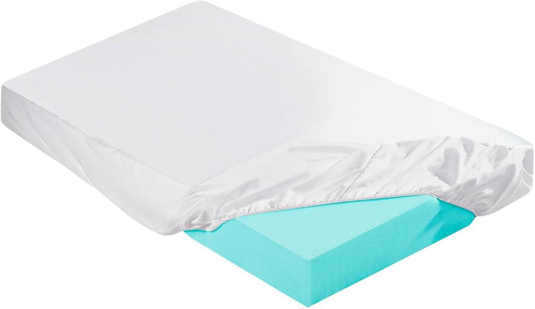HunnmingRe 2-3 Inch Mattress Topper Cover (Only Cover) Memory Foam Protector Microfiber Memory Foam for Latex Mattress Topper Gel RV (Full 75 x 52 Inch,White)