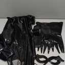 Morph Black Catsuit For Women Leather Jumpsuit Cat Suit Womens Adult Black Cat Bodysuit Costume with Accessories (Medium)