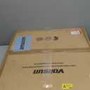 VOLISUN Low Profile Ceiling Fans with Lights and Remote, 19.7in Fandelier Ceiling Fan Flush Mount, 3000K-6500K Smart Bladeless LED Fan Light, White Modern Ceiling Fans with Lights for Bedroom