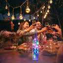 21st Birthday Gifts Decorations for Her, 21 Birthday Wine Glass for Sister Friends, Unique Gifts for Wine Bottle Colorful Lights with Cork