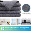 HOMEXCEL Grey Microfiber Cleaning Cloth, 12 Pack Premium Microfiber Towels for Cars, Lint Free, Scratch-Free, Highly Absorbent, Reusable Cleaning Rags for Car, Household, Kitchen, Window, 11.5"X11.5"