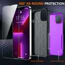 SPIDERCASE Designed for iPhone 13 Pro Case, [10 FT Military Grade Drop Protection] [with 2 pcs Tempered Glass Screen Protector] Cover for iPhone 13 Pro 6.1 inch (Dark Purple)