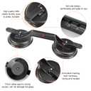 2 Pack Suction Cups Heavy Duty Aluminum Vacuum Plate Handle Glass Holder Hooks to Lift Large Glass/Tile Lifter/Moving Glass/Pad for Lifting/Dent Puller