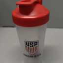 USA Soccer Water Bottle Shaker One Size Clear SOCCER IS U.S. BPA Free Plastic, Red